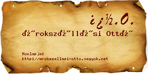 Árokszállási Ottó névjegykártya